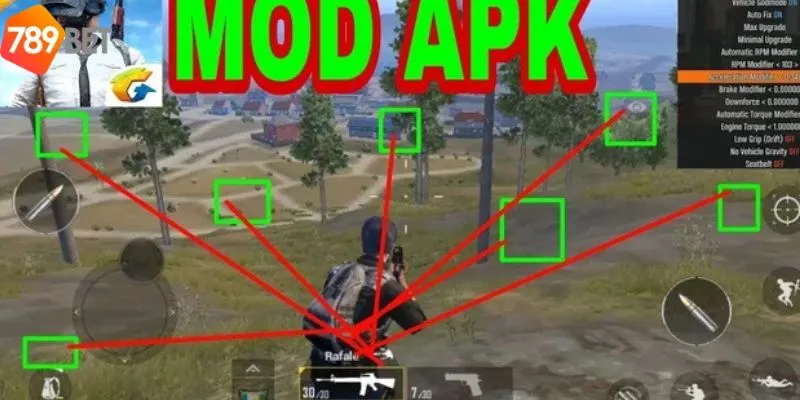 Các chức năng chính khi dùng hack PUBG